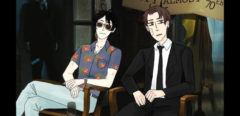 Cain and Gabe in Buzzfeed Unsovlved AU